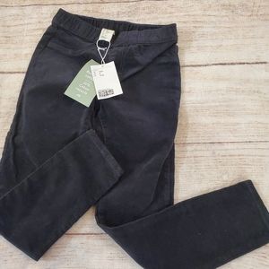 H&M pull-on sueded/cords dark gray / off black, size 6 NWT